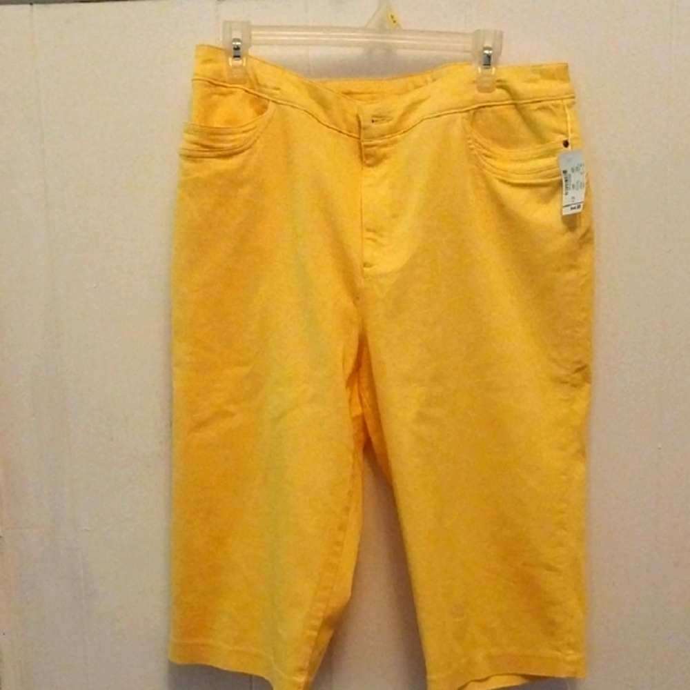 Christopher & Banks Yellow Women's Bermuda Shorts